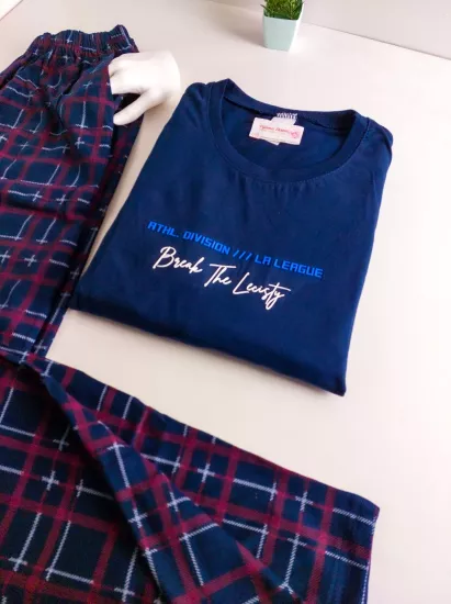 Pamuk erkek pijama takımı