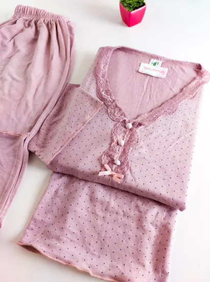 Büyük Beden UZUN Kollu Kadın Pijama Takımı 