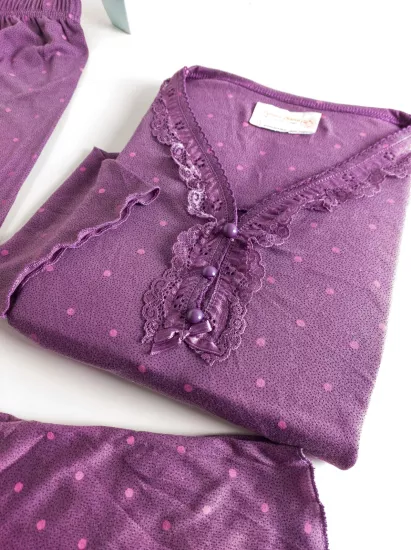 Büyük Beden UZUN Kollu Kadın Pijama Takımı 