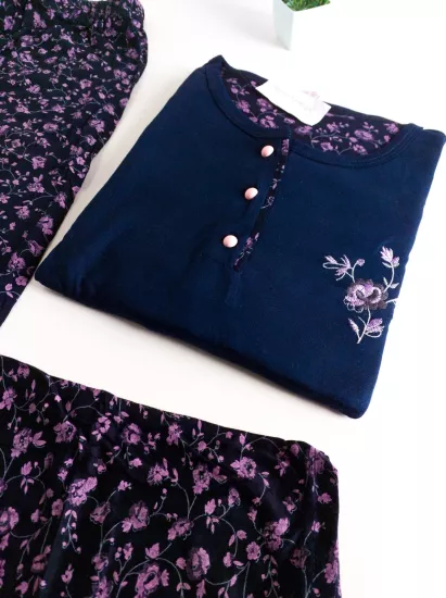 Büyük Beden KISA Kollu Kadın Pijama Takımı 