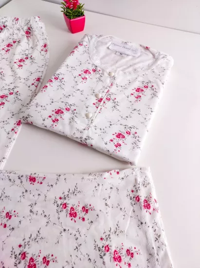 Esnek Çiçek Bayan Pijama Takımı 302