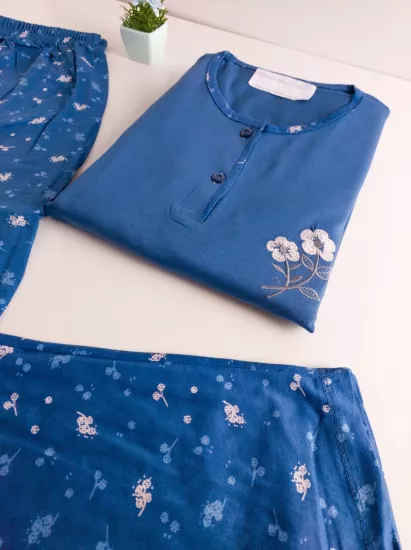 Büyük Beden KISA Kollu Kadın Pijama Takımı 