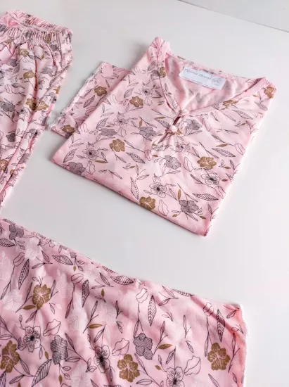 Esnek Bayan Pijama Takımı 