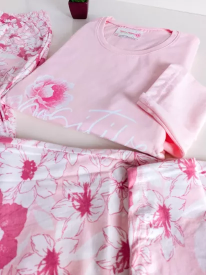 Büyük Beden Uzun kollu Kadın Pijama Takımı 