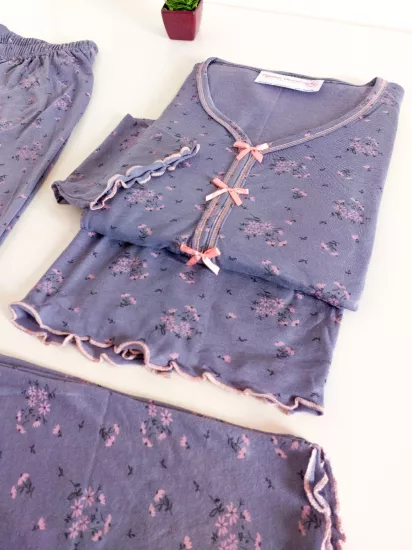 Büyük Beden Uzun kollu Kadın Pijama Takımı 