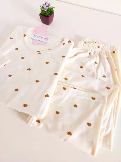 Süet Bayan Pijama Takımı