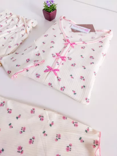 Büyük Beden Uzun kollu Kadın Pijama Takımı 