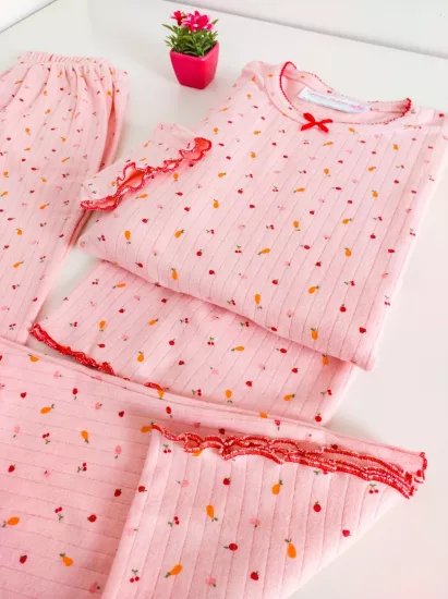 Uzun Kollu Kışlık Bayan Pijama Takımı