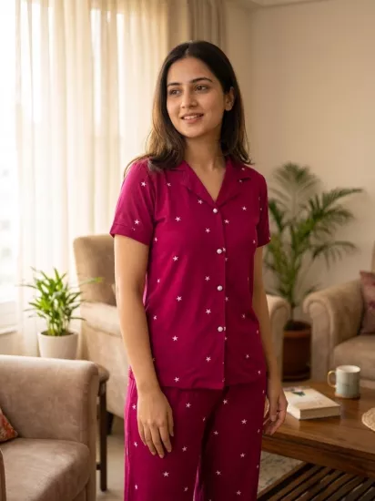 Esnek Bayan Pijama Takımı 