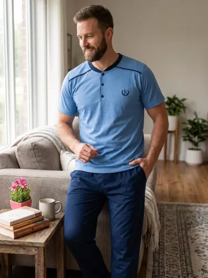 Pamuk erkek pijama takımı