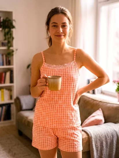 Şortlu Bayan Pijama Takımı