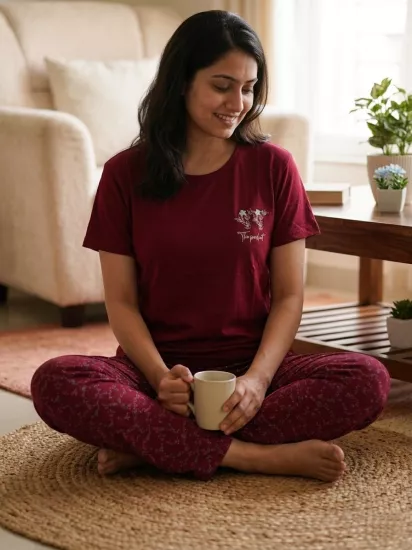 Esnek Bayan Pijama Takımı 