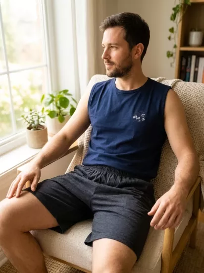 Pamuk erkek pijama takımı