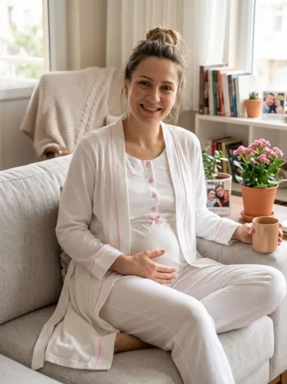 sabahlıklı lohusa pijama