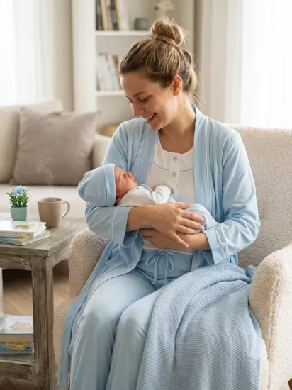 sabahlıklı lohusa pijama