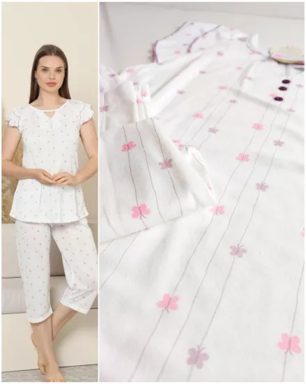 Lİkralı Kapri Bayan Pijama Takımı
