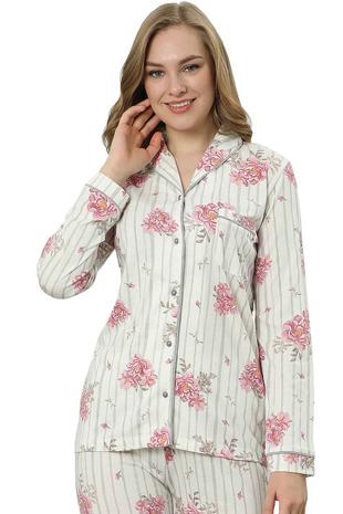 pamuklu lohusa ve çeyizlik önden düğmeli bayan pijama takımı & Tercihen önden düğmeli lohusa pijama takım
